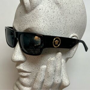 Versace Black and Gold Sunglasses. New and Authentic
